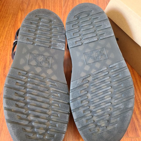 Dr. Martens Clarissa II Women's Leather Platform Sandals - Black Milled Nappa - Picture 5 of 6